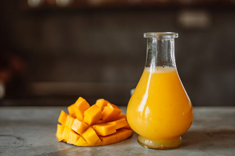 Mango habanero freeze shake Wings over